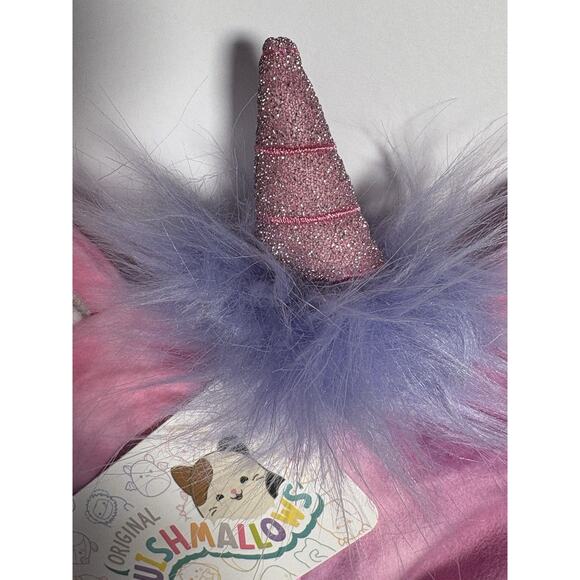 Squishmallows Lola the Unicorn Hat & Gloves Set Girls Toboggan Pink Purple - Picture 5 of 10